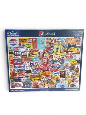 White Mountain Pepsi Vintage Collage 500 Piece Puzzle